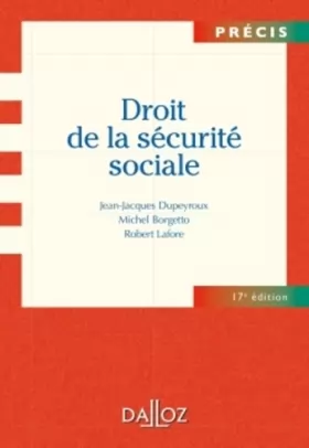 Couverture du produit · Droit de la sécurite sociale - 17e éd.: Précis