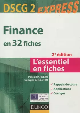 Couverture du produit · Finance DSCG 2 - 2e éd. - en 32 fiches: en 32 fiches