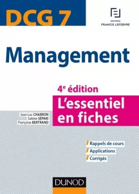 Couverture du produit · DCG 7 - Management - 4e éd. - L'essentiel en fiches: L'essentiel en fiches