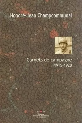 Couverture du produit · Carnets de campagne 1915-1920