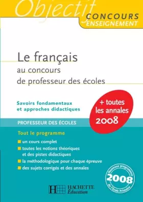 Couverture du produit · Le français au concours de professeur des écoles - CRPE