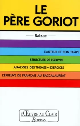 Couverture du produit · O.CL/BALZAC PERE GORIOT (Ancienne Edition)
