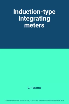 Couverture du produit · Induction-type integrating meters