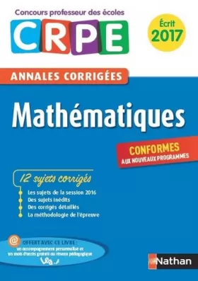 Couverture du produit · Annales CRPE 2017 : Mathématiques