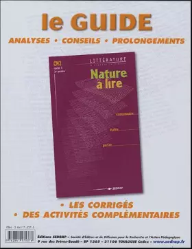 Couverture du produit · Nature à lire CM2: Le classeur-guide du maitre