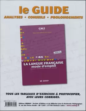 Couverture du produit · La langue française, mode d'emploi CM2 CM2 (Le classeur-guide)