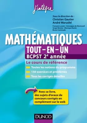 Couverture du produit · Mathématiques tout-en-un BCPST 2e année - Le cours de référence