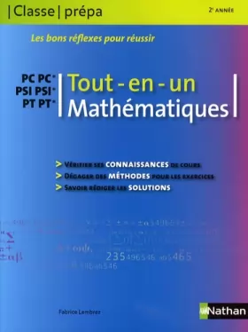 Couverture du produit · Mathématiques PC-PC* PSI-PSI* PT-PT* 2e année : Tout-en-un