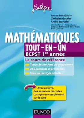 Couverture du produit · Mathématiques tout-en-un BCPST 1re année - Le cours de référence