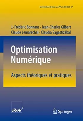 Couverture du produit · Optimisation Numerique: Aspects theoriques et pratiques