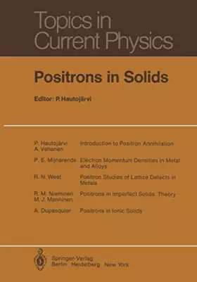Couverture du produit · Positrons in Solids