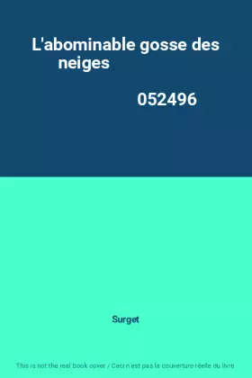 Couverture du produit · L'abominable gosse des neiges                                                                 052496