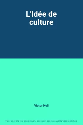 Couverture du produit · L'Idée de culture