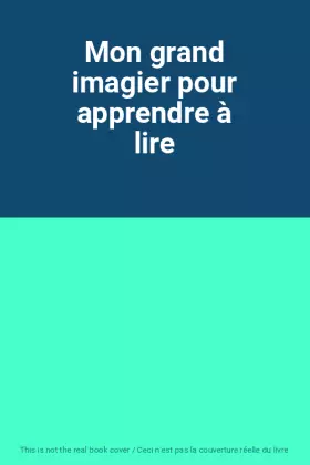 Couverture du produit · Mon grand imagier pour apprendre à lire