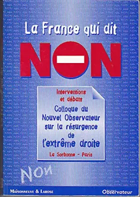 Couverture du produit · La France qui dit non