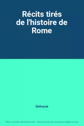 Couverture du produit · Récits tirés de l'histoire de Rome