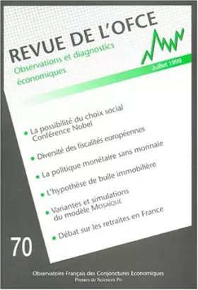 Couverture du produit · Revue de l'OFCE, numéro 70
