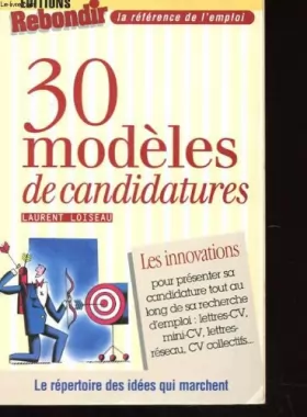 Couverture du produit · 30 MODELES DE CANDIDATURES. Les innovations