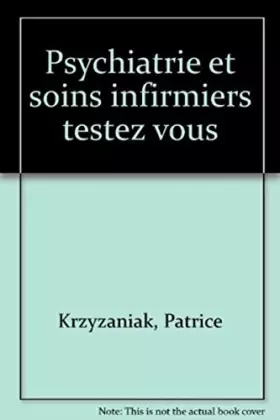 Couverture du produit · PSYCHIATRIE ET SOINS INFIRMIERS TESTEZ VOUS