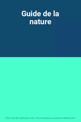 Couverture du produit · Guide de la nature