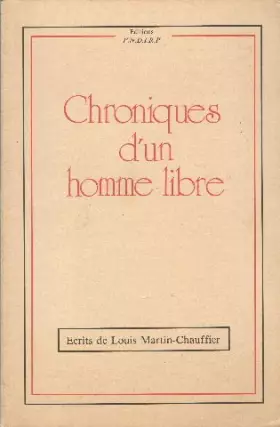 Couverture du produit · Chroniques d'un homme libre