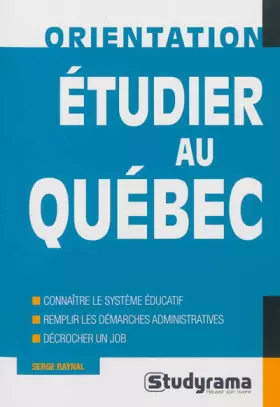 Couverture du produit · Etudier au Québec