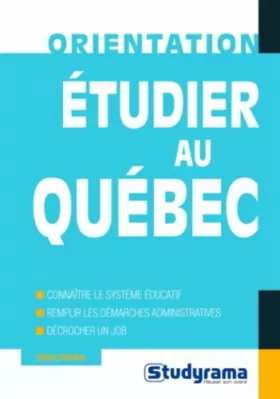 Couverture du produit · Etudier au Québec