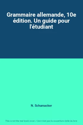 Couverture du produit · Grammaire allemande, 10e édition. Un guide pour l'étudiant