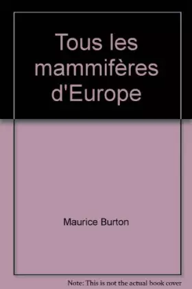 Couverture du produit · Tous les mammifères d'Europe