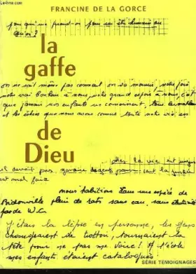 Couverture du produit · La gaffe de dieu.
