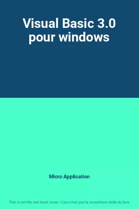 Couverture du produit · Visual Basic 3.0 pour windows