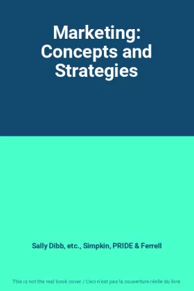 Couverture du produit · Marketing: Concepts and Strategies