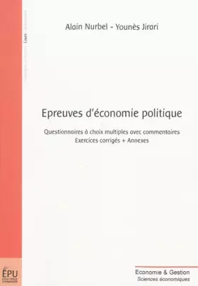 Couverture du produit · Epreuves d'économie politique