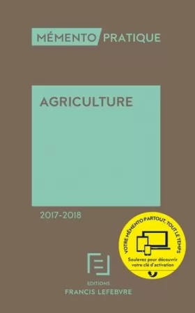 Couverture du produit · MEMENTO AGRICULTURE 2017-2018