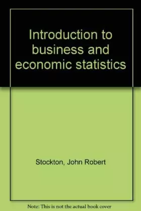 Couverture du produit · Introduction to business and economic statistics