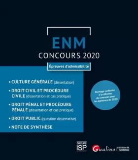 Couverture du produit · Concours ENM: Epreuves d'admissibilité