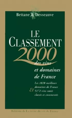 Couverture du produit · LE CLASSEMENT 2000 DES VINS ET DOMAINES DE FRANCE