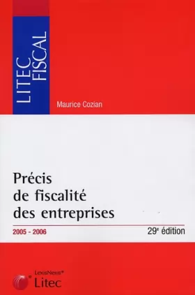 Couverture du produit · Précis de fiscalité des entreprises 2005-2006 (ancienne édition)