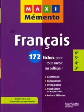 Couverture du produit · MAXI MEMENTO - Français 6e-5e-4e-3e