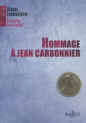 Couverture du produit · Hommage à Jean Carbonnier