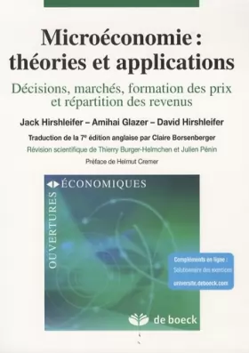 Couverture du produit · Microéconomie : théories et applications : Décisions, marchés, formation des prix et répartition des revenus