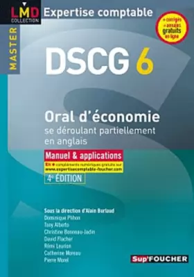 Couverture du produit · DSCG 6 Oral d'économie se déroulant partiellement en anglais 4e édition