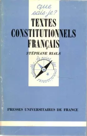 Couverture du produit · Textes constitutionnels français