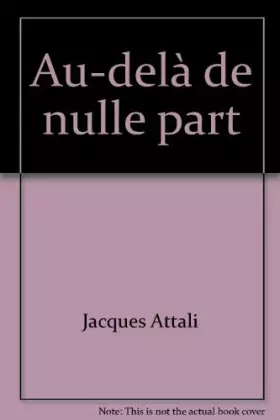 Couverture du produit · Au-delà de nulle part