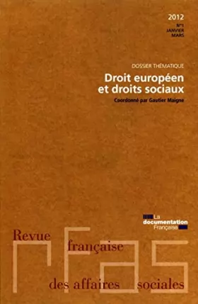 Couverture du produit · Droit européen et droits sociaux n°1 janvier - mars 2012