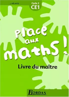Couverture du produit · Place aux maths, CE1. Livre du maître