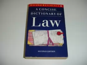 Couverture du produit · A Concise Dictionary of Law