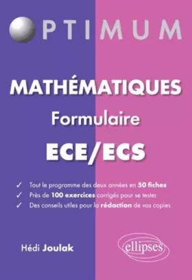 Couverture du produit · Mathématiques Formulaire ECE/ECS