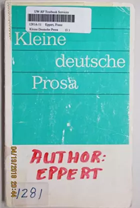 Couverture du produit · Kleine deutsche Prosa. Für den Unterricht in Deuts