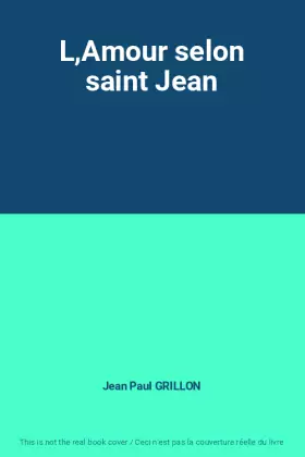 Couverture du produit · L,Amour selon saint Jean